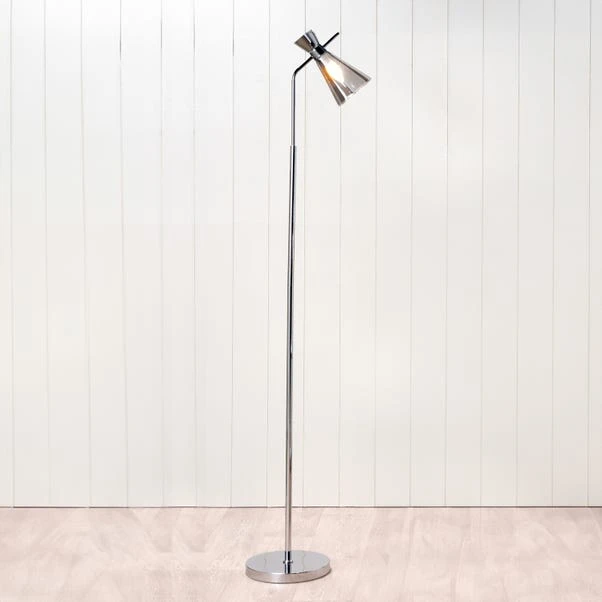 Monroe Waisted Glass And Metal Floor Lamp 3 Monroe Waisted Glass And Metal Floor Lamp