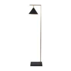 Zeta Matt Black And Antique Brass Floor Lamp -Home Lighting Store 30909430 alt03