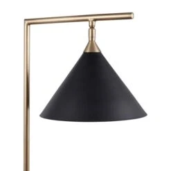 Zeta Matt Black And Antique Brass Floor Lamp -Home Lighting Store 30909430 alt04