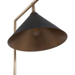 Zeta Matt Black And Antique Brass Floor Lamp -Home Lighting Store 30909430 alt05