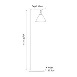 Zeta Matt Black And Antique Brass Floor Lamp -Home Lighting Store 30909430 alt06