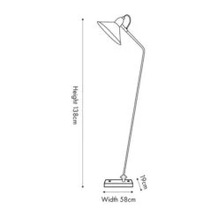 Canton Matt Black And Brass Metal Cone Floor Lamp -Home Lighting Store 30909432 alt05