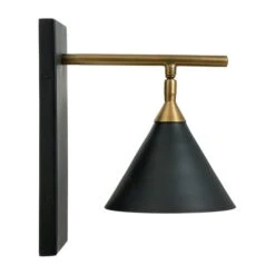 Zeta Matt Black And Antique Brass Wall Light -Home Lighting Store 30909462 alt03