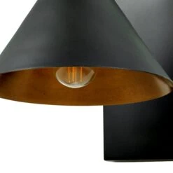 Zeta Matt Black And Antique Brass Wall Light -Home Lighting Store 30909462 alt04