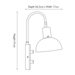 Mayfair Matt Black Domed Task Wall Light -Home Lighting Store 30909463 alt06