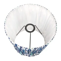 Izara Ikat Patterned Gathered Tapered Lamp Shade -Home Lighting Store 30909524 alt02