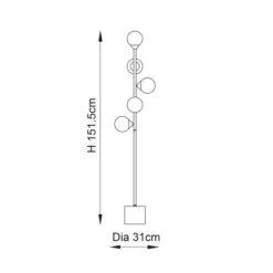 Vogue Willis 5 Light Floor Lamp 11 Vogue Willis 5 Light Floor Lamp -Home Lighting Store 30912766 alt08