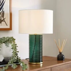 Nico Ribbed Glass Table Lamp 20 Nico Ribbed Glass Table Lamp -Home Lighting Store 30921604
