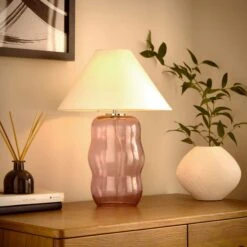 Phoebe Abstract Glass Table Lamp -Home Lighting Store 30921607 alt01