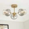 Aurora 3 Light Semi Flush LED Ceiling Light -Home Lighting Store 30921631