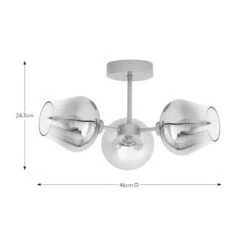 Aurora 3 Light Semi Flush LED Ceiling Light -Home Lighting Store 30921631 alt08