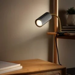 Georgi Industrial Ribbed Adjustable Clip On Table Lamp -Home Lighting Store 30921705 alt01