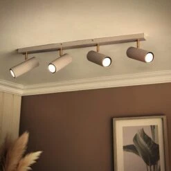 Georgi Industrial Adjustable Ribbed 4 Light Spotlight Bar -Home Lighting Store 30921708 alt01