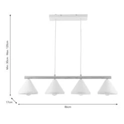 Gino Scandi 4 Light Adjustable Diner Ceiling Light -Home Lighting Store 30921713 alt08