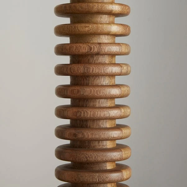 Maple Ribbed Wooden Table Lamp Base 6 Maple Ribbed Wooden Table Lamp Base - Image 4