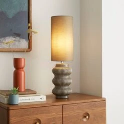 Pippin Ribbed Ceramic Table Lamp -Home Lighting Store 30922878