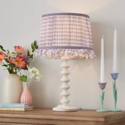 Carys Frilled Gingham Drum Lamp Shade -Home Lighting Store 30923633 alt03