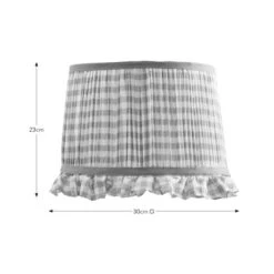 Carys Frilled Gingham Drum Lamp Shade -Home Lighting Store 30923633 alt08