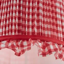 Carys Frilled Gingham Drum Lamp Shade -Home Lighting Store 30923634 alt02