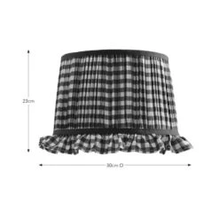 Carys Frilled Gingham Drum Lamp Shade -Home Lighting Store 30923635 alt08