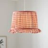 Carys Frilled Gingham Drum Lamp Shade -Home Lighting Store 30923636