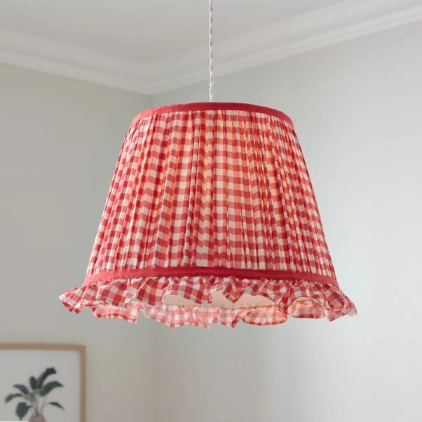Carys Frilled Gingham Lamp Shade 13 Carys Frilled Gingham Lamp Shade - Image 11