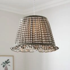 Carys Frilled Gingham Lamp Shade 27 Carys Frilled Gingham Lamp Shade -Home Lighting Store 30923639