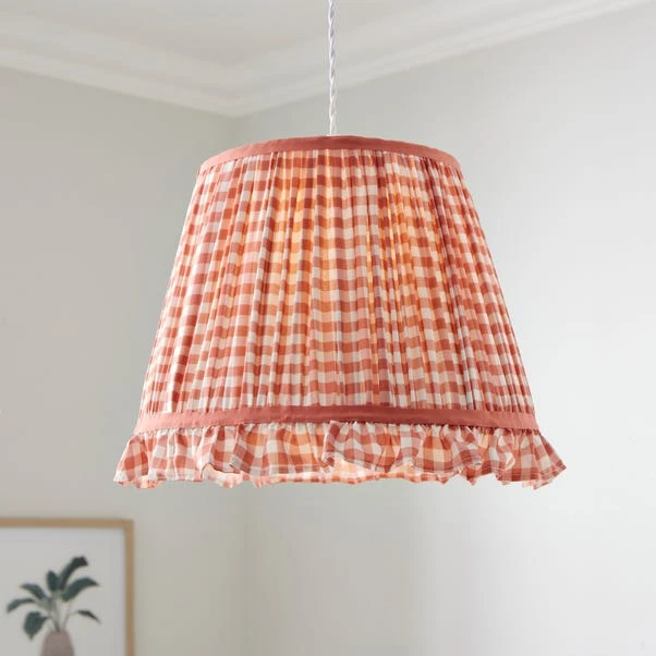 Carys Frilled Gingham Lamp Shade 3 Carys Frilled Gingham Lamp Shade