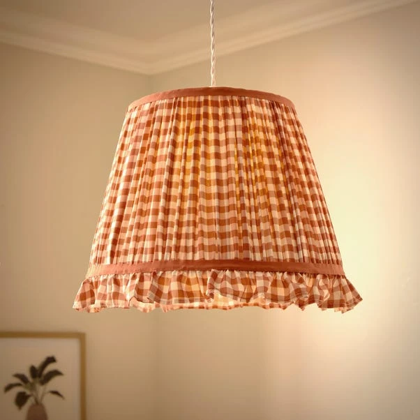 Carys Frilled Gingham Lamp Shade 4 Carys Frilled Gingham Lamp Shade - Image 2