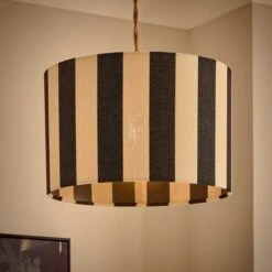 Beatrice Stripe Drum Lamp Shade -Home Lighting Store 30923653 alt01