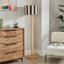 Beatrice Stripe Drum Lamp Shade -Home Lighting Store 30923653 alt03