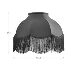Carmona Fringed Satin Lamp Shade -Home Lighting Store 30923735 alt08