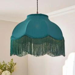 Carmona Fringed Satin Lamp Shade -Home Lighting Store 30923736