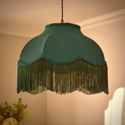 Carmona Fringed Satin Lamp Shade -Home Lighting Store 30923736 alt01