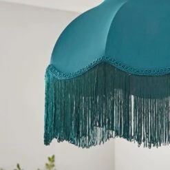 Carmona Fringed Satin Lamp Shade -Home Lighting Store 30923736 alt02
