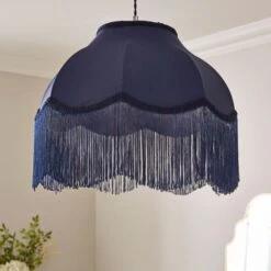 Carmona Fringed Satin Lamp Shade -Home Lighting Store 30923737