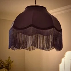 Carmona Fringed Satin Lamp Shade -Home Lighting Store 30923737 alt01