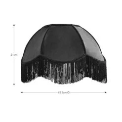 Carmona Fringed Velvet Lamp Shade -Home Lighting Store 30923740 alt08