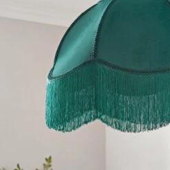 Carmona Fringed Velvet Lamp Shade -Home Lighting Store 30923741 alt02