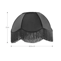 Carmona Fringed Velvet Lamp Shade -Home Lighting Store 30923741 alt08