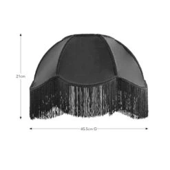 Carmona Fringed Velvet Lamp Shade -Home Lighting Store 30923742 alt08