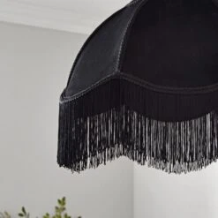 Carmona Fringed Velvet Lamp Shade -Home Lighting Store 30923743 alt02