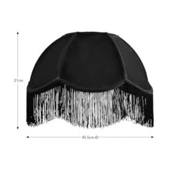 Carmona Fringed Velvet Lamp Shade -Home Lighting Store 30923743 alt08