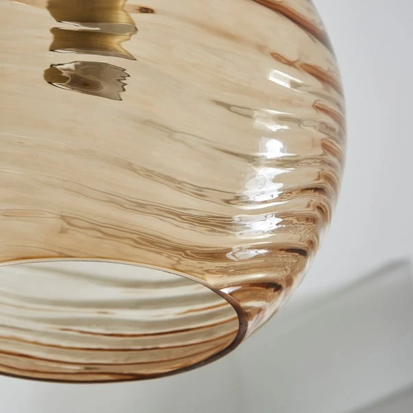 Amber Wave Semi Flush Ceiling Light 5 Amber Wave Semi Flush Ceiling Light - Image 3