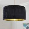 Sawyer Pleated Velvet Drum Lamp Shade -Home Lighting Store 30923801