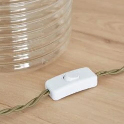 Charelle Ribbed Glass Table Lamp -Home Lighting Store 30923802 alt02