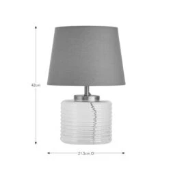 Charelle Ribbed Glass Table Lamp -Home Lighting Store 30923802 alt08