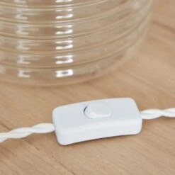 Charelle Ribbed Glass Table Lamp -Home Lighting Store 30923803 alt02