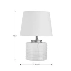 Charelle Ribbed Glass Table Lamp -Home Lighting Store 30923803 alt08