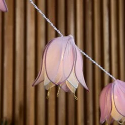 Fabric Flowers 10 LED Indoor Outdoor Solar String Lights -Home Lighting Store 30925559 alt02